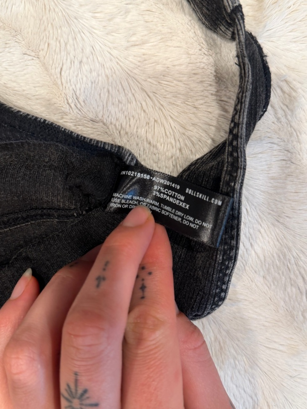 Black Ribbed Bodysuit - Picture 4 of 4